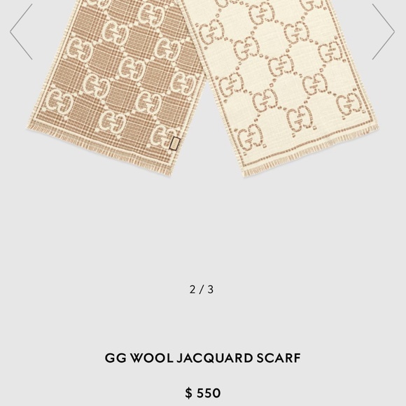 GG WOOL JACQUARD SCARF - Picture 7 of 7